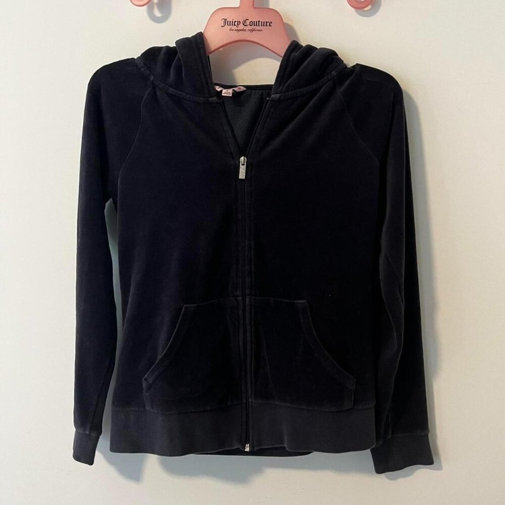 VINTAGE Y2K Juicy Couture Navy Velour Top